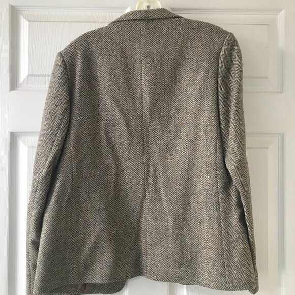 Bran Tucker Size 10 Donegal Tweed Herringbone Blazer – 100% Wool, Made in Irelan - Picture 3 of 3